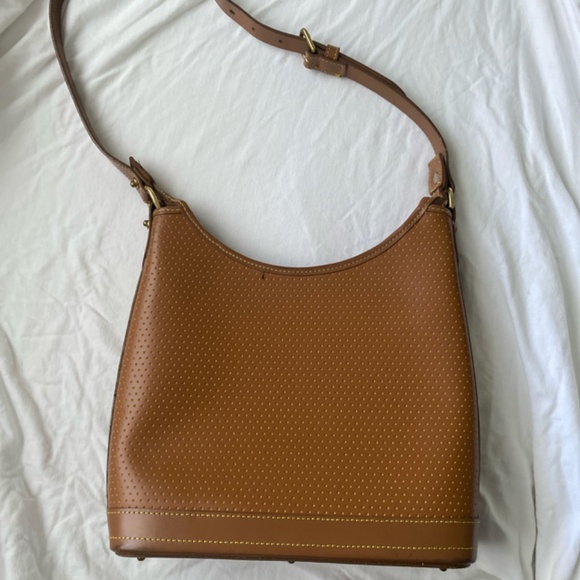 Dooney & Bourne bucket satchel bag in camel - Picture 2 of 6